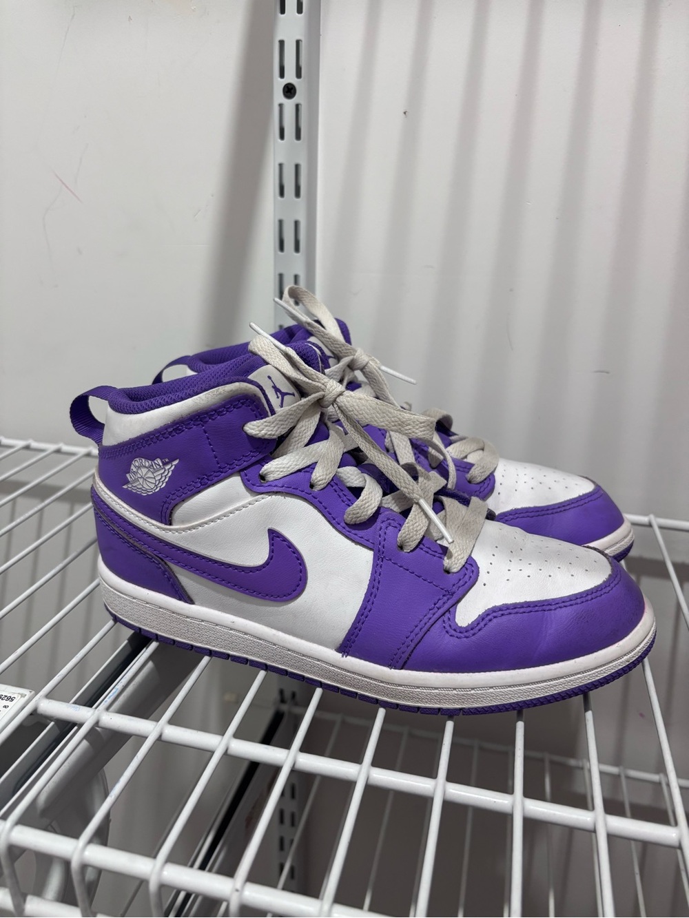 Nike Kids Purple and White High-Top Sneakers